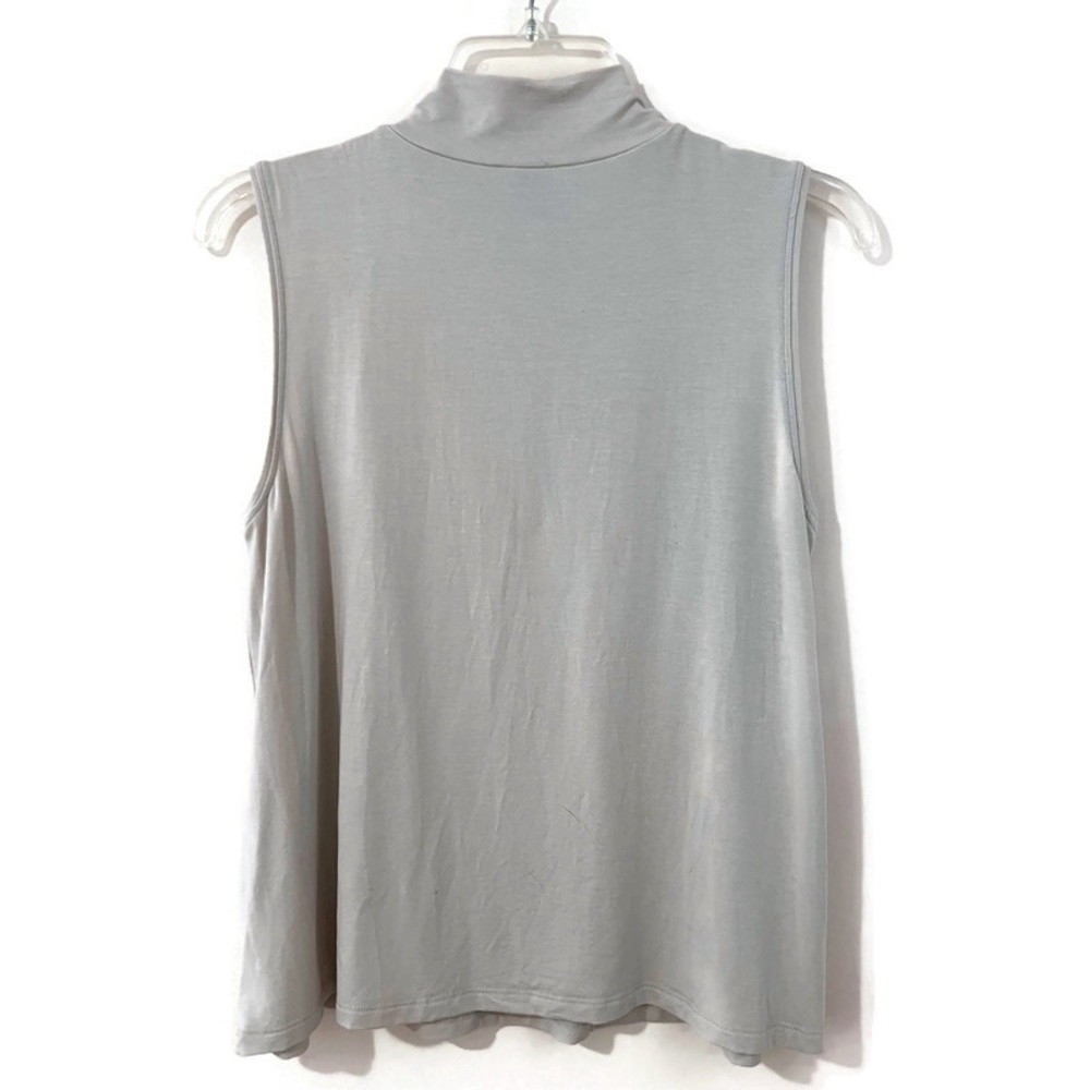 Eileen Fisher Womens Fine Jersey Mock Turtleneck Size Small Sleeveless Bone - Picture 4 of 12